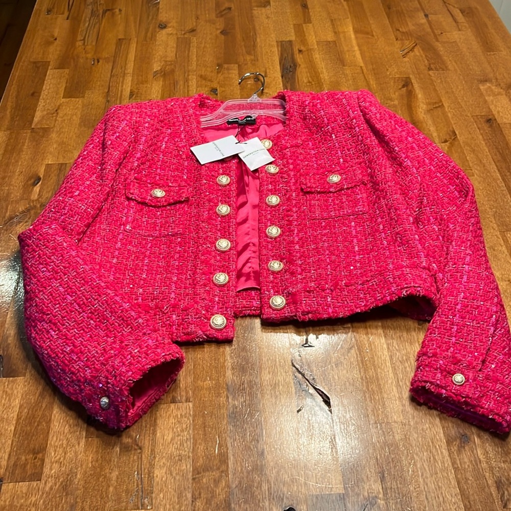 Generation Love Pink Tweed Blazer